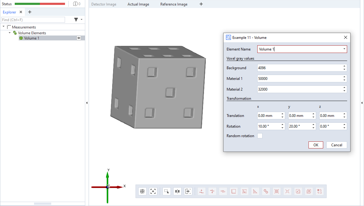 Scripted volume element example