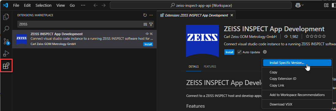 VSCode Extension Installation