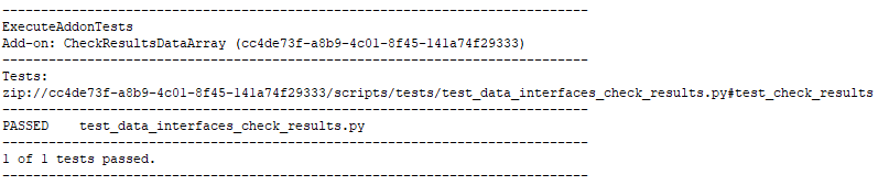 Test log