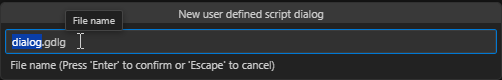 Set dialog filename