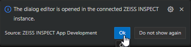 Dialog Editor confirmation