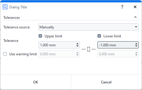 Symmetric tolerances