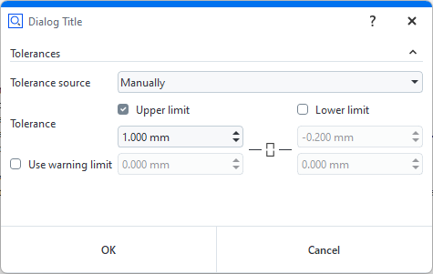 Asymmetric tolerances