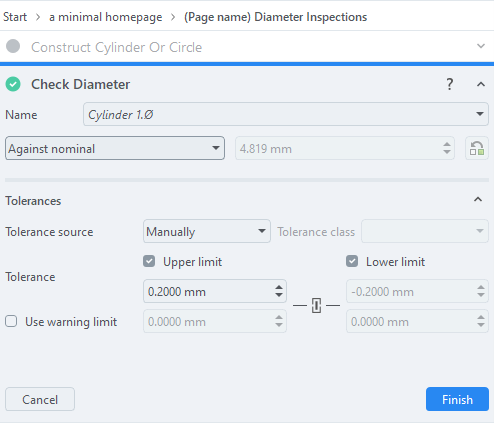 WizardPage "create_diameter" &ndash; Step 2