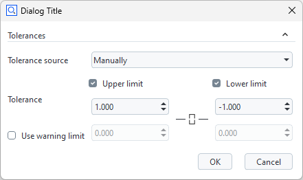 Symmetric tolerances